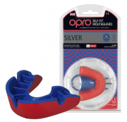 Капа OPRO Silver Red / Blue фото